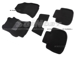 Коврики 3D модельные ворсовые в салон, черные