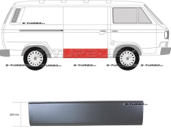 Дверь боковая сдвижная (левая=правая) наружная часть, 22 см, заводской штамп