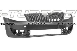 Бампер передний (черный) без отв. под омыватели, с решеткой радиатора