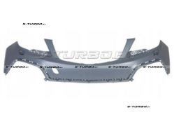 Бампер передний (черный) с отв. под омыватели, без отв. под парктроники, верхняя часть