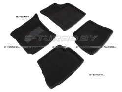 Коврики 3D модельные ворсовые в салон, черные