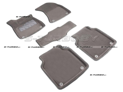 Коврики 3D модельные ворсовые в салон, серые