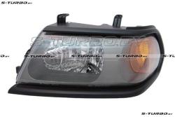 Передняя фара (левая) черная рамка / темная внутри