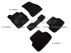 Коврики 3D модельные ворсовые в салон, черные
