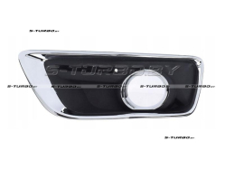 Решетка в бампер (левая) с отв. под противотуманку, с хромом