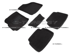 Коврики 3D модельные ворсовые в салон, черные