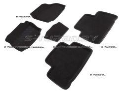 Коврики 3D модельные ворсовые в салон, черные