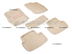 Коврики 3D модельные ворсовые в салон, бежевые