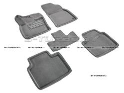 Коврики 3D модельные ворсовые в салон, серые