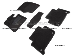 Коврики 3D модельные ворсовые в салон, черные