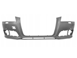 Бампер передний (грунтованный) с отв. под парктроники, с отв. под омыватели