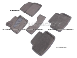 Коврики 3D модельные ворсовые в салон, серые