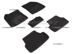 Коврики 3D модельные ворсовые в салон, черные