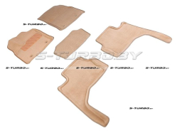 Коврики 3D модельные ворсовые в салон, бежевые