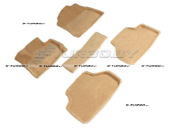 Коврики 3D модельные ворсовые в салон, бежевые