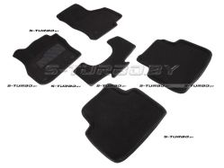 Коврики 3D модельные ворсовые в салон, черные
