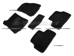Коврики 3D модельные ворсовые в салон, черные