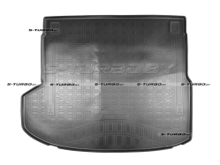 Коврик в багажник модельный полиуретановый, с рельсами