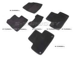 Коврики 3D модельные ворсовые в салон, черные