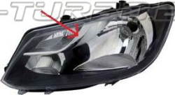 Передняя фара (левая) H4, хром ободок