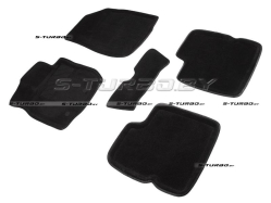 Коврики 3D модельные ворсовые в салон, черные (2014-2015)