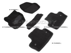 Коврики 3D модельные ворсовые в салон, черные