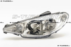 Передняя фара (левая) 1998-2005, прозрачное стекло, двухламповая