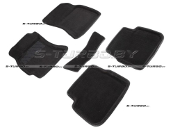 Коврики 3D модельные ворсовые в салон, черные
