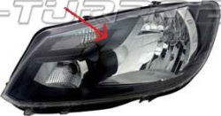 Передняя фара (левая) H4, темный ободок