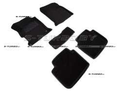 Коврики 3D модельные ворсовые в салон, черные