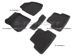 Коврики 3D модельные ворсовые в салон, черные
