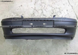 Бампер передний (черный) без отв. под противотуманки, со спойлером