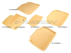 Коврики 3D модельные ворсовые в салон, бежевые