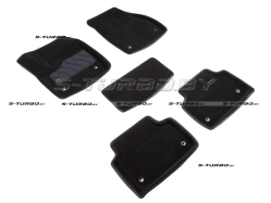 Коврики 3D модельные ворсовые в салон, черные