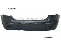 Бампер задний (грунтованный) без отв. под парктроники, для версии с двойным выхлопом