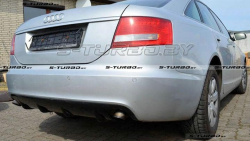 Накладка заднего бампера RS6-STYLE (под двойной выхлоп с одиночными насадками)