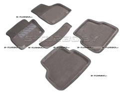 Коврики 3D модельные ворсовые в салон, серые