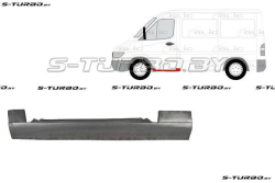 Порог (левый) под переднюю дверь, заводской штамп