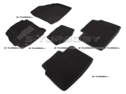 Коврики 3D модельные ворсовые в салон, черные