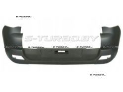 Бампер задний (грунтованный) без отв. под парктроники, с отв. под спойлер