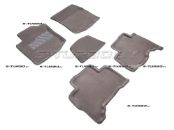 Коврики 3D модельные ворсовые в салон, серые