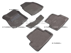 Коврики 3D модельные ворсовые в салон, серые