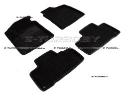 Коврики 3D модельные ворсовые в салон, черные