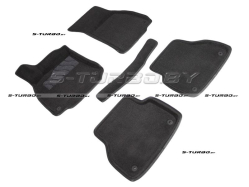 Коврики 3D модельные ворсовые в салон, черные
