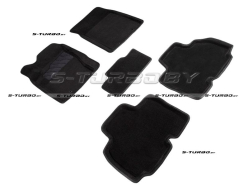Коврики 3D модельные ворсовые в салон, черные