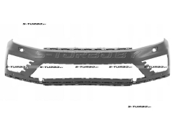 Бампер передний (грунтованный) с отв. под омыватели, c отв. под парктроники