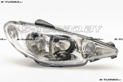 Передняя фара (правая) 1998-2005, прозрачное стекло, двухламповая