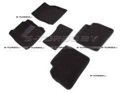 Коврики 3D модельные ворсовые в салон, черные