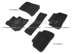 Коврики 3D модельные ворсовые в салон, черные