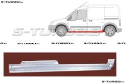 Порог (левый) 4 дв, длинная база (для моделей с раздвижной дверью) полный профиль, заводской штамп